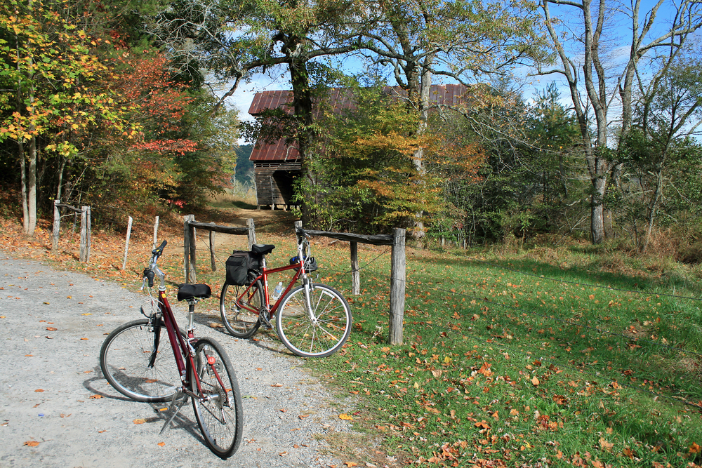 Photograph of bicycles in Cades Cove.