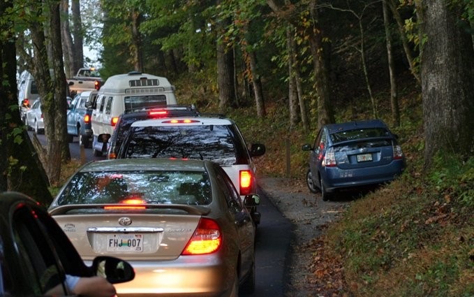 traffic in Cades Cove