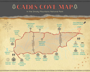 informative cades cove map
