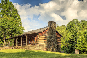 historic cabin in Cades Cove near the Cades Cove Visitor Center